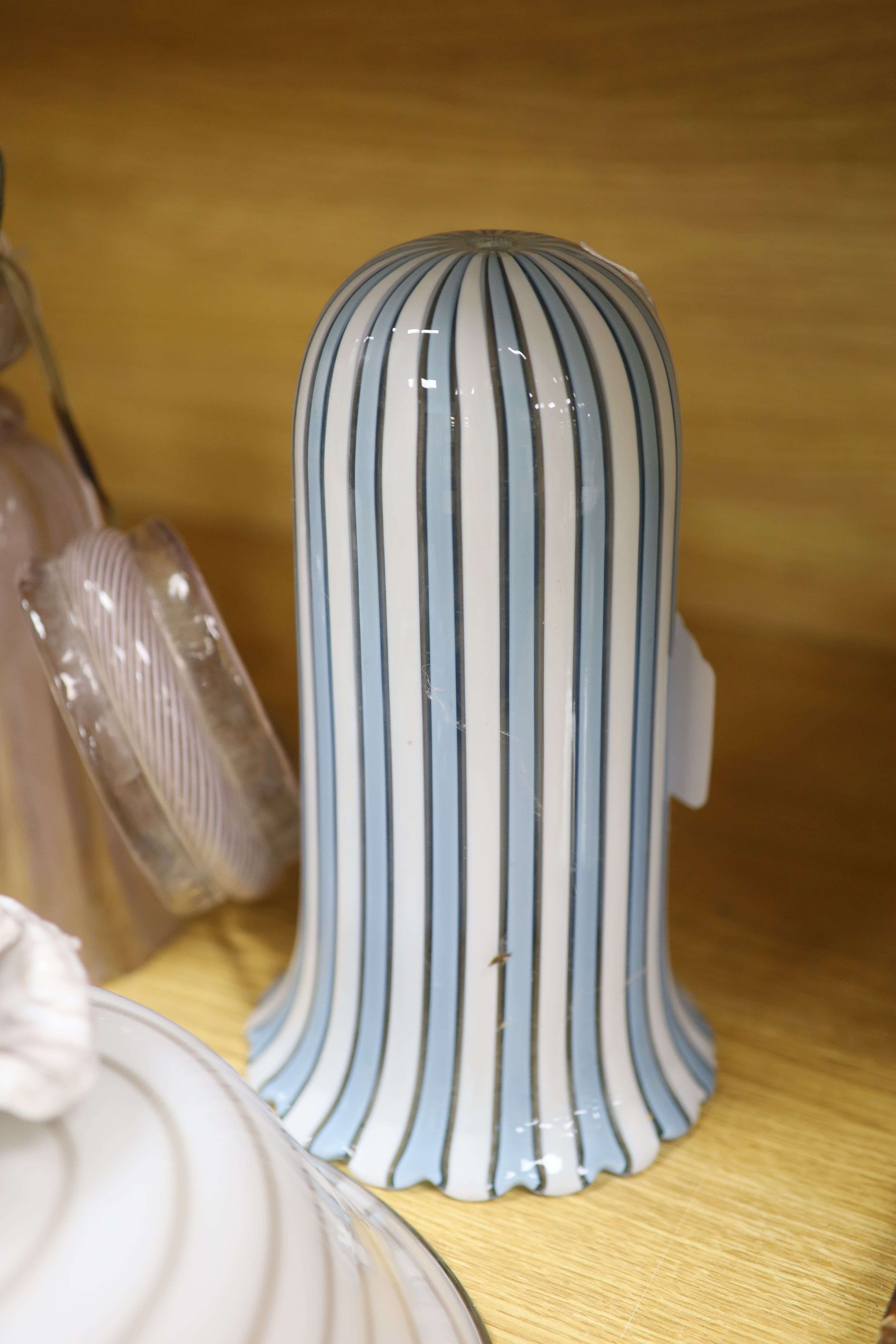 A collection of Italian glass lighting,